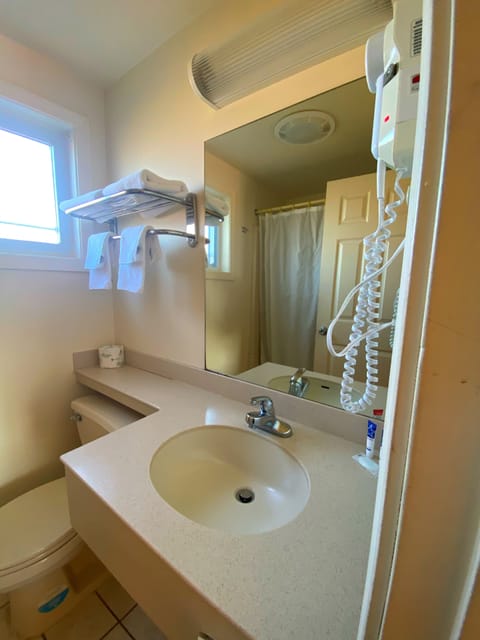 Standard Room, 1 Queen Bed, Non Smoking | Bathroom | Shower, free toiletries, hair dryer, towels