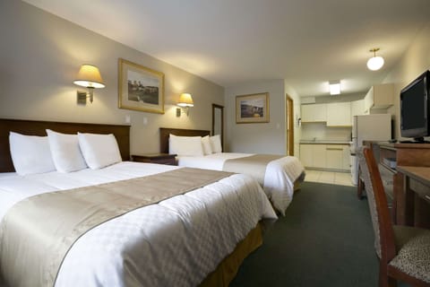 Efficiency, Room, 2 Queen Beds, Non Smoking | Desk, soundproofing, iron/ironing board, free WiFi