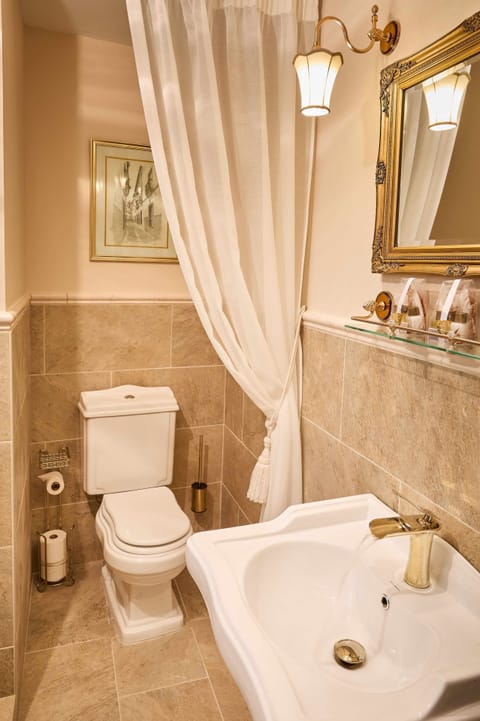 Romantic Room | Bathroom | Designer toiletries, hair dryer, soap, shampoo