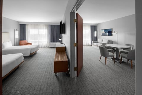 Suite, Multiple Beds, Non Smoking (Mobility/Hearing Accessible, Tub) | In-room safe, desk, blackout drapes, iron/ironing board