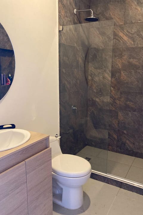 Junior Double Room, Mountain View | Bathroom | Shower, free toiletries, towels, soap