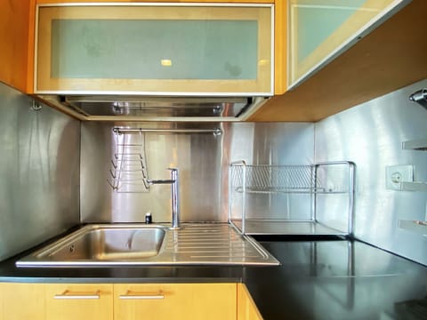 Deluxe Apartment | Private kitchen | Full-size fridge, stovetop