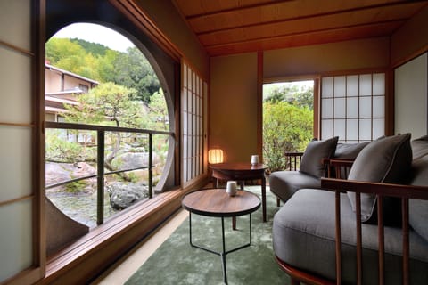 Japanese-style Room with Open-Air Bath {Shimogamo}, Non Smoking | Free minibar, in-room safe, free WiFi