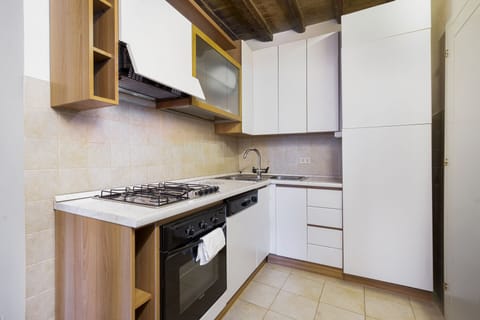 Panoramic Apartment | Private kitchen | Full-size fridge, microwave, oven, dishwasher