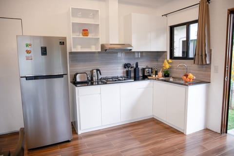 Comfort Villa | Private kitchen | Full-size fridge, stovetop, toaster, rice cooker