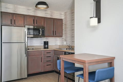 Studio, 1 King Bed with Sofa bed | Private kitchen | Full-size fridge, microwave, stovetop, dishwasher