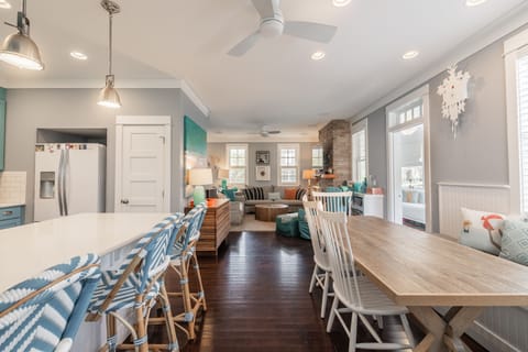 Stay connected while cooking in the open concept kitchen and dining areas