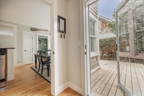 Access the backyard, just off the main living