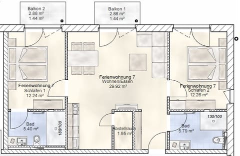 Apartment 3 rooms | Floor plan