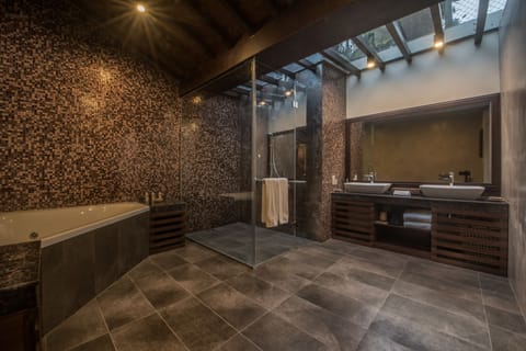 Residence Suite	 | Bathroom | Hydromassage showerhead, free toiletries, hair dryer, bathrobes