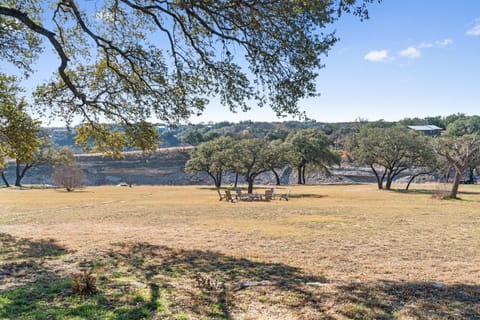 Looking off the back patio towards Flat Creek