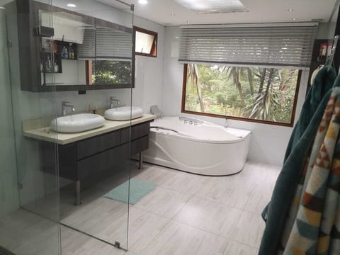 Exclusive House, Smoking, Garden View | Bathroom | Shower, towels, soap, shampoo