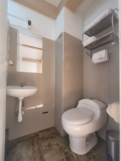 Double Room | Bathroom | Shower, rainfall showerhead, hair dryer, towels