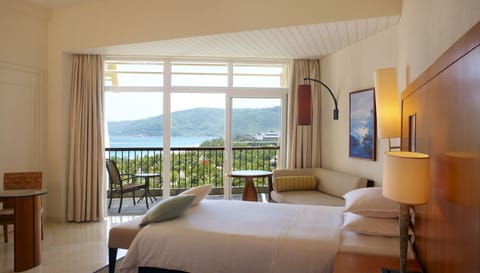 Deluxe Room, 2 Double Beds, Balcony, Sea View | Living area | 48-inch LCD TV with premium channels, TV, DVD player