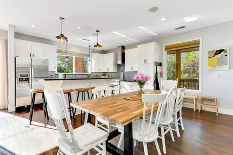 Dining area and kitchen.
