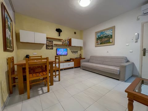 Apartment, 2 Bedrooms, Terrace | Living area | 55-inch LED TV with satellite channels, TV