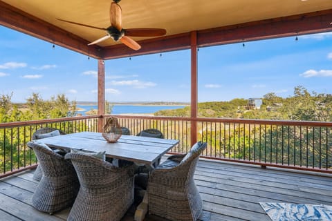 View from the upper deck looking out at the lake