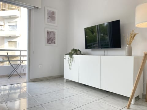 Luxury Apartment | Living area | 43-inch Smart TV with digital channels, TV