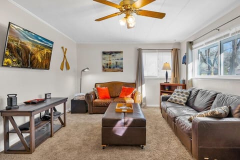 Living room with SmartTV, Blu-ray