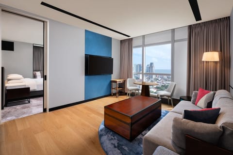 Suite, 1 Bedroom, Ocean View | Living room | LED TV