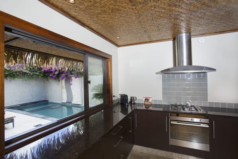 Ultimate Beachfront Villa (3 Bedroom) | Private kitchen | Fridge, microwave, stovetop, dishwasher