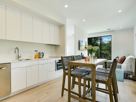 Living Room + Dining Room with Seating for 4