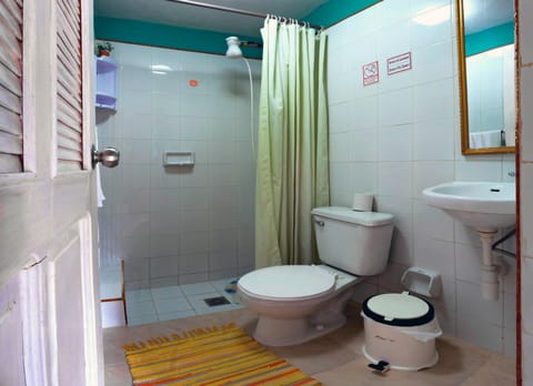 Comfort Triple Room | Bathroom | Shower, rainfall showerhead, hair dryer, towels