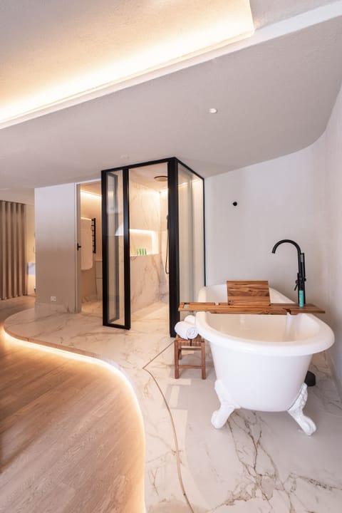 Suite (Mayfair) | Bathroom | Designer toiletries, hair dryer, bathrobes, slippers