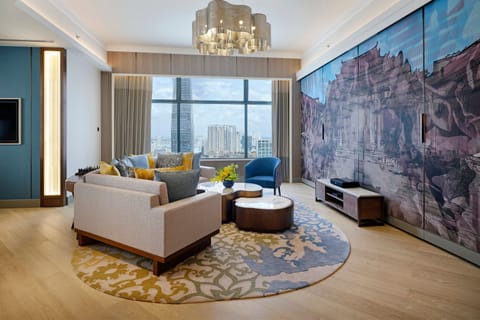 Presidential Suite, 3 Bedrooms | Living room | LED TV