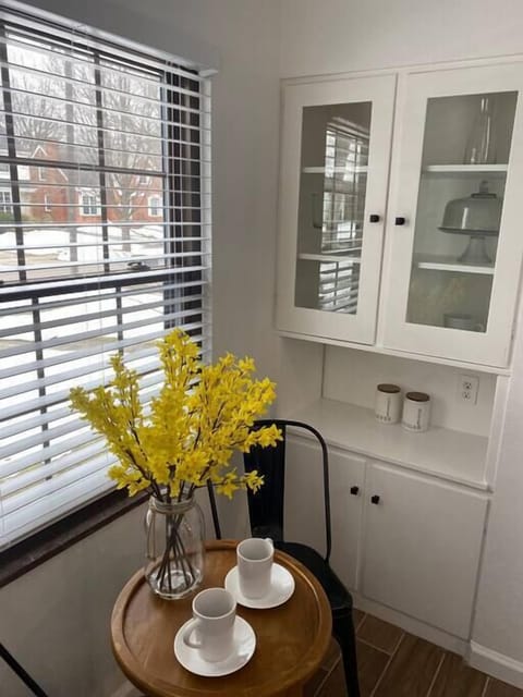Breakfast nook off kitchen for coffee or cocktails.