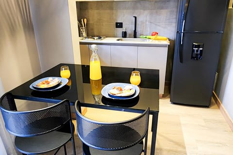 Double Room | Private kitchen | Full-size fridge, microwave, freezer