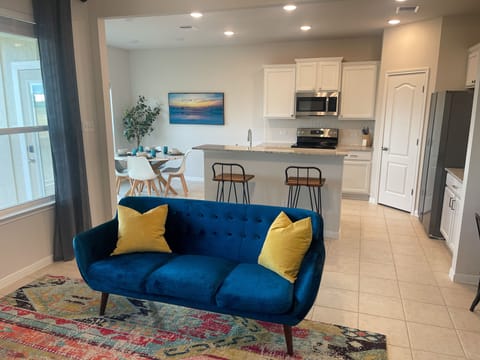 Living room and kitchen