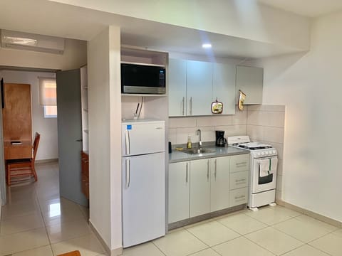 Apartment | Private kitchen | Fridge, microwave, oven, stovetop