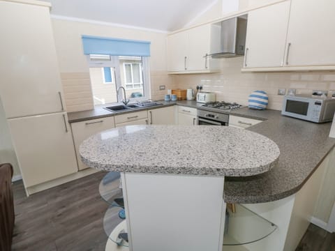 Fridge, dishwasher, electric kettle, toaster