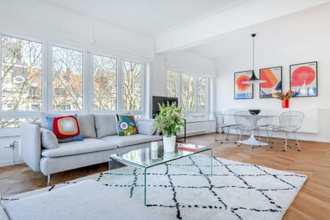 Premium Apartment | Living area | 70-inch TV with cable channels, fireplace