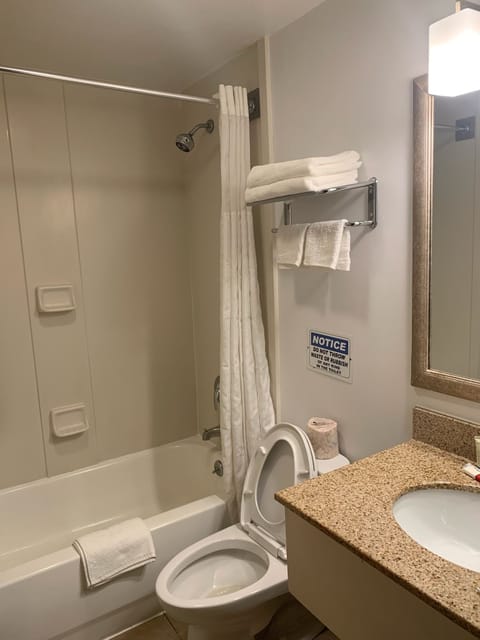 Business Double or Twin Room | Bathroom | Combined shower/tub, hair dryer, towels, soap