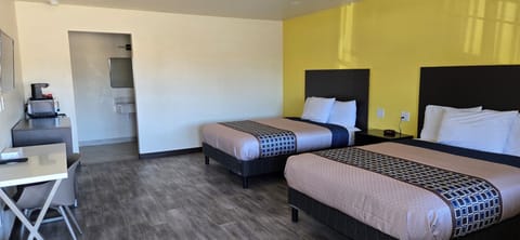 Standard Double Room, 2 Queen Beds | Desk, laptop workspace, blackout drapes, iron/ironing board