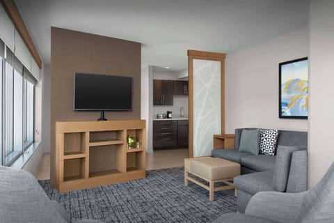 Premium Suite, 1 Bedroom | In-room safe, desk, laptop workspace, blackout drapes