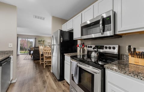 Make meals with our fully stocked kitchen.