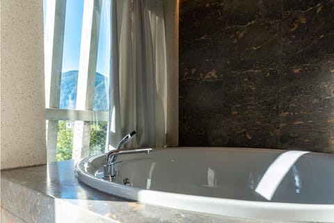 Superior Suite | Bathroom | Jetted tub, hydromassage showerhead, free toiletries, hair dryer