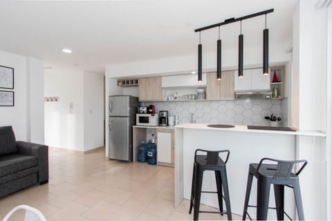 Apartment | Private kitchen | Fridge, microwave, oven, espresso maker