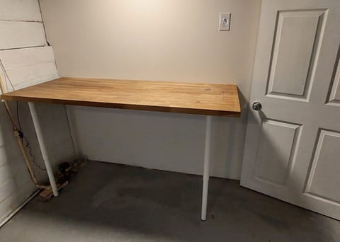 Laundry Table in basement