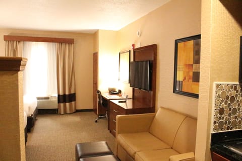 Suite, Non-Smoking, 1 King Bed with Sofa Bed, Kitchenette with Electric Cook Top | Living area | LCD TV, pay movies