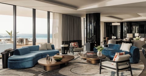 Suite (Pearl) | Living area | 65-inch Smart TV with digital channels, toys