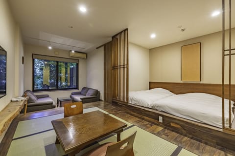 Japanese Western Style Room with Living Room and Private Open-Air Bath, Non Smoking (Annex Building) | In-room safe, free WiFi, bed sheets