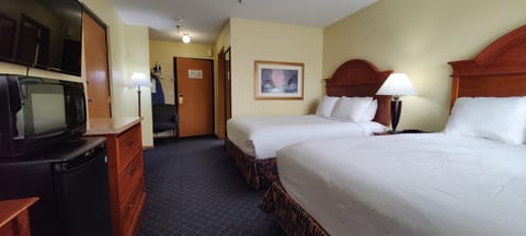 Deluxe Double Room, 2 Queen Beds, Non Smoking | Desk, laptop workspace, blackout drapes, iron/ironing board