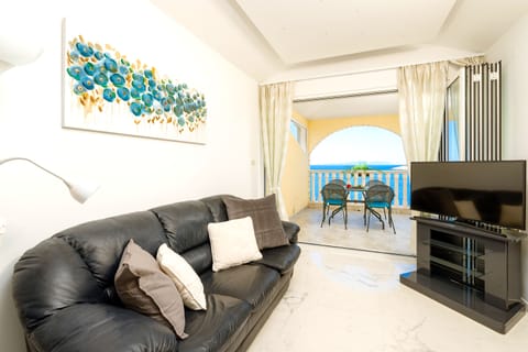 Premium Penthouse, 2 Bedrooms, Sea View, Sea Facing | Living area | LED TV