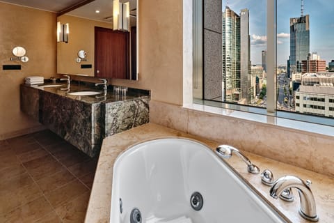 Presidential Suite, 1 Bedroom, City View (Lounge access) | Bathroom | Separate tub and shower, rainfall showerhead, designer toiletries