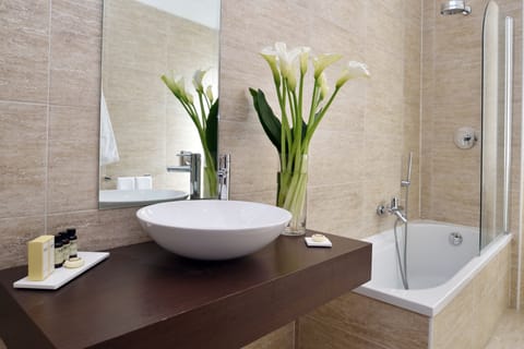 Superior Double Room | Bathroom | Free toiletries, hair dryer, bidet, towels