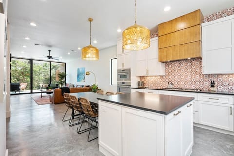 Spacious kitchen with island seating